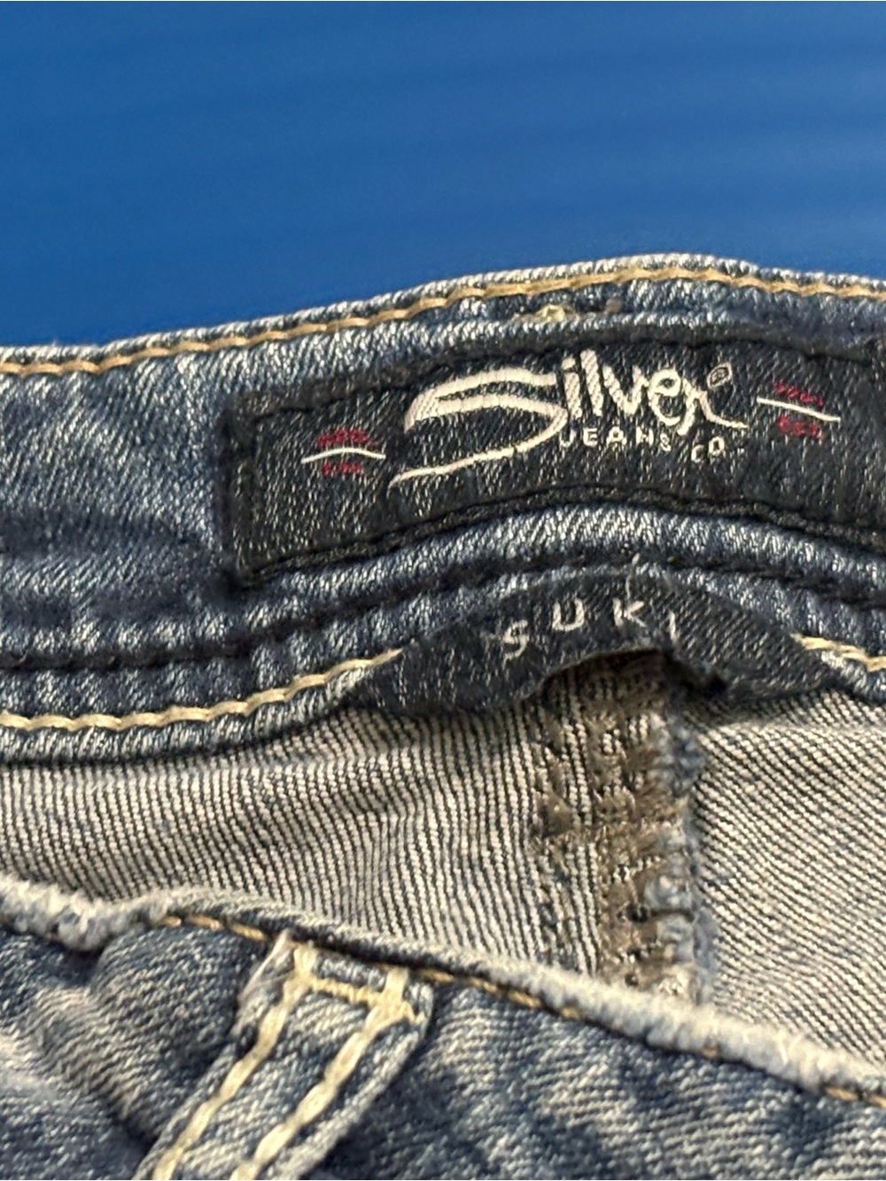 Silver Jeans Light Blue Denim Capri with Contrast Stitching
